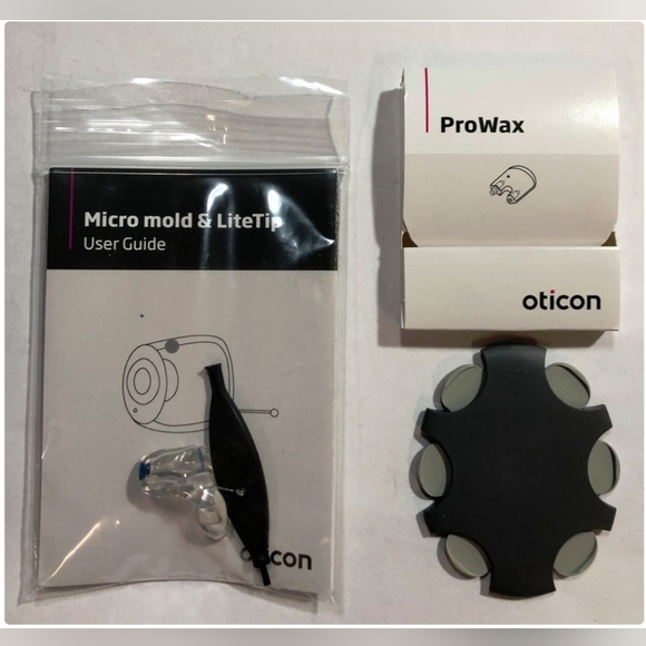 NEW Oticon Rite Mould miniFit Canal Lock Micro 85 Left Side Ear Mould & ProWax - Picture 1 of 1